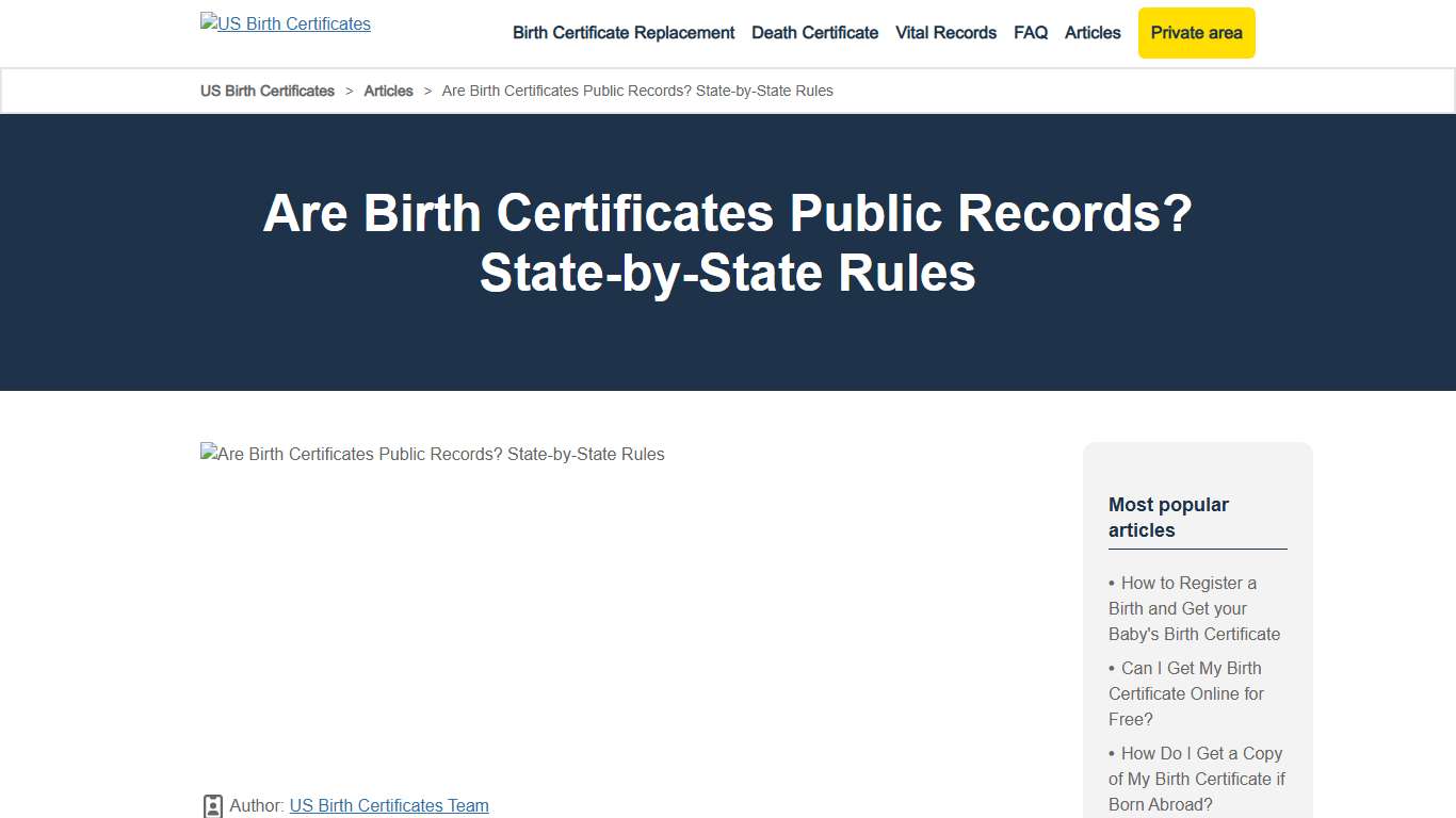 Are Birth Certificates Public Records? State-by-State Rules