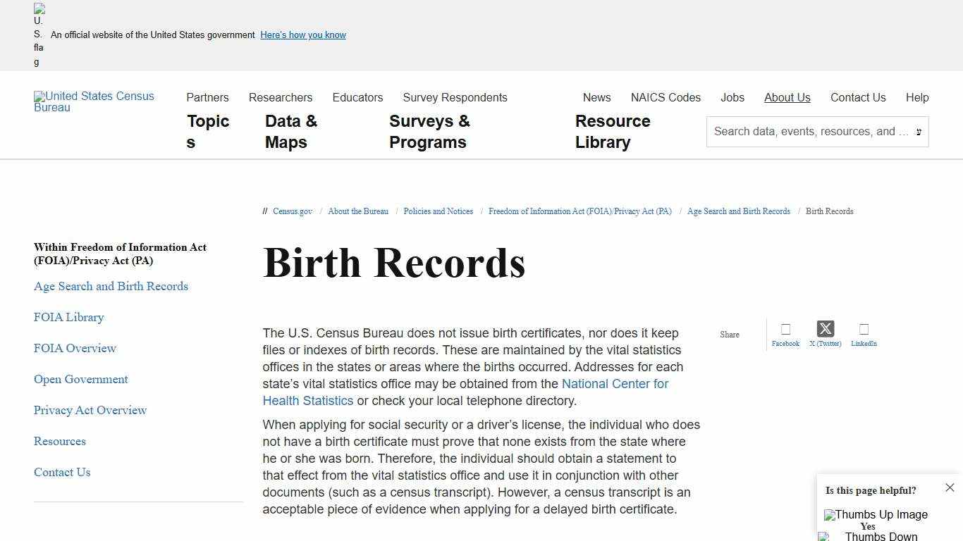 Birth Records